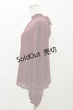 画像3: Victorian maiden / ロイヤルレーススタンドカラーブラウス Free ボルドー H-25-12-02-058-CL-BL-NS-ZH