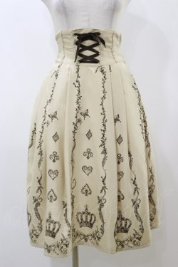 画像1: Innocent World / ロカイユトランプスカート Free カフェオレ H-25-12-02-063-IW-SK-NS-ZH