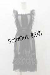 axes femme kawaii / ドットチュールエプロン M ブラック H-25-12-02-066-AX-OP-NS-ZH