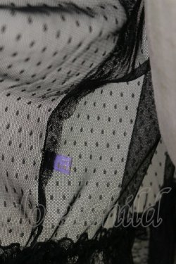 画像3: axes femme kawaii / ドットチュールエプロン M ブラック H-25-12-02-066-AX-OP-NS-ZH