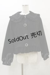 axes femme kawaii / バックフリルショートコート M ブラック H-25-12-02-069-AX-CO-NS-ZH