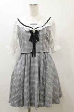 画像1: Rojita / レーススリーブセーラーカラーワンピース Free グレー H-25-12-02-071-LO-OP-NS-ZH