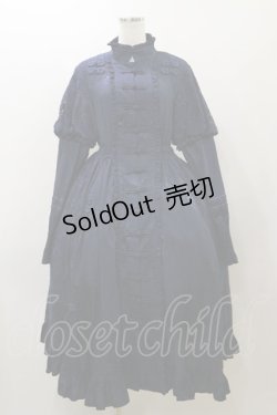 画像1: Hoshibako Works / 藤花集 ジゴスリーブワンピース M ネイビー H-25-12-02-073-LO-OP-NS-ZH