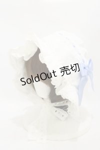 Jamie エーエヌケー / リボンボンネット  オフ/サックス H-25-12-02-014-LO-AC-NS-ZH