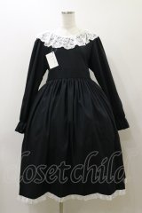 marcHenTica / ストライプワンピース プリンセスサイズ ブラック H-25-12-02-074-LO-OP-NS-ZH