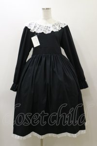 marcHenTica / ストライプワンピース プリンセスサイズ ブラック H-25-12-02-074-LO-OP-NS-ZH