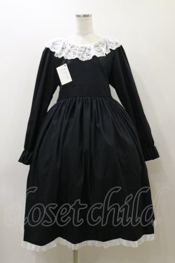 画像1: marcHenTica / ストライプワンピース プリンセスサイズ ブラック H-25-12-02-074-LO-OP-NS-ZH