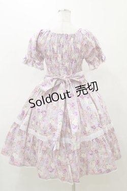 画像2: metamorphose / はしごレースリボン花柄半袖ワンピース サイズ1 ラベンダー H-25-12-02-077-ME-OP-NS-ZH
