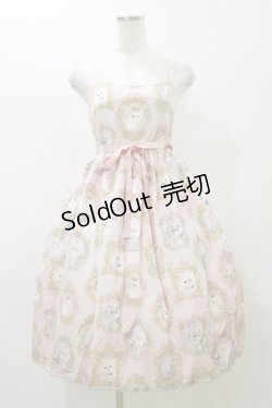 画像1: Enchantlic Enchantilly / 猫の王女達の肖像画ジャンパースカート Free ピンク H-25-12-02-079-LO-OP-NS-ZH
