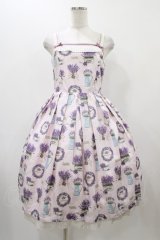 Melody BasKet / Lavender gardenジャンパースカート M ピンク H-25-12-02-1028-LO-OP-KB-ZT1208H