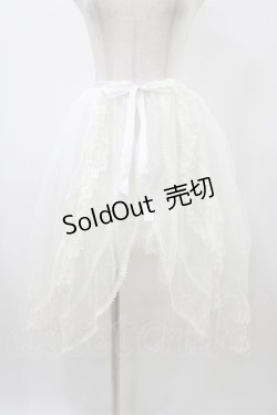 画像1: abilletage / Noirレースオーバースカート  ホワイト H-25-12-02-1029-GO-SK-KB-ZH