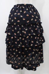 Jane Marple Dans Le Salon / Floating flowers dirndl skirt  ネイビー H-25-12-02-1031-JM-SK-KB-ZH