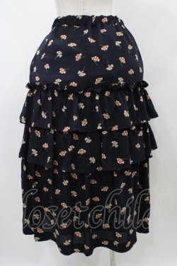 画像2: Jane Marple Dans Le Salon / Floating flowers dirndl skirt  ネイビー H-25-12-02-1031-JM-SK-KB-ZH