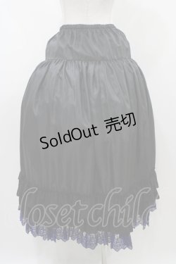 画像2: Moi-meme-Moitie / コフィンレースロングペチコート  黒×青 H-25-12-02-1033-MO-SK-KB-ZH