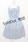 Jane Marple / Springレジメンタルジャンパースカート  ブルーグレー H-25-12-02-1035-JM-OP-KB-ZH