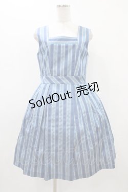 画像1: Jane Marple / Springレジメンタルジャンパースカート  ブルーグレー H-25-12-02-1035-JM-OP-KB-ZH