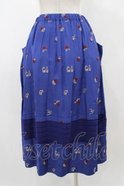 画像2: Jane Marple / Dance With Roses Jacquard Apron Skirt M ネイビー H-25-12-02-1042-JM-SK-KB-ZH