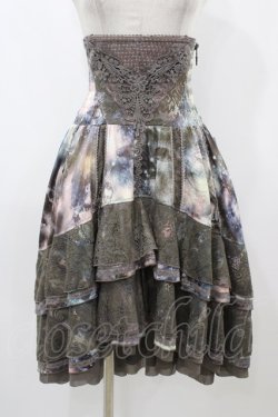 画像1: Rozen Kavalier / プリントハイウエストフィッシュテールスカートスカート  カーキ H-25-12-02-1043-OO-SK-KB-ZH