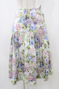 Jane Marple Dans Le Salon / Jardin Des Fleursのドレススカート  ミント H-25-12-02-1044-JM-SK-KB-ZT1208H