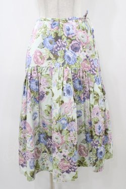 画像1: Jane Marple Dans Le Salon / Jardin Des Fleursのドレススカート  ミント H-25-12-02-1044-JM-SK-KB-ZH