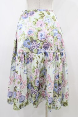 画像2: Jane Marple Dans Le Salon / Jardin Des Fleursのドレススカート  ミント H-25-12-02-1044-JM-SK-KB-ZH