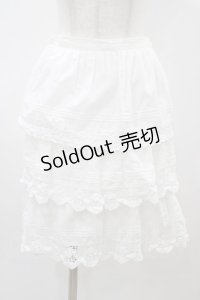 Jane Marple / ピンタックレーススカート  白 H-25-12-02-1046-JM-SK-KB-ZT1208H