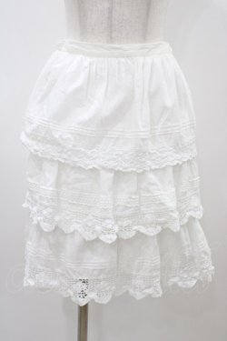 画像1: Jane Marple / ピンタックレーススカート  白 H-25-12-02-1046-JM-SK-KB-ZH