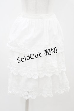 画像1: Jane Marple / ピンタックレーススカート  白 H-25-12-02-1046-JM-SK-KB-ZT1208H