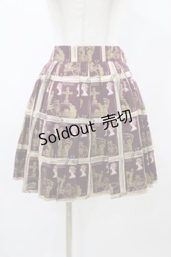 画像1: Jane Marple / Royal Stampのミニスカート  ボルドー H-25-12-02-1047-JM-SK-KB-ZH