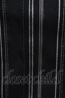 画像3: ALGONQUINS / ストライプラップスカート  黒×紫 H-25-12-02-1051-AL-SK-KB-ZH