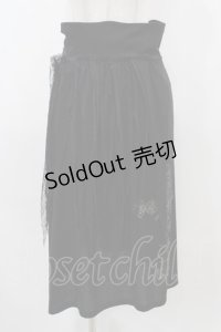 NAOTO SEVEN / クロスプリントロングカットソースカート  ブラック H-25-12-02-1053-HN-SK-KB-ZH