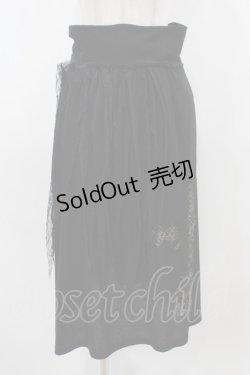 画像1: NAOTO SEVEN / クロスプリントロングカットソースカート  ブラック H-25-12-02-1053-HN-SK-KB-ZH