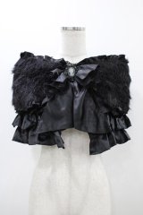 MARBLE / 豪華カメオ付きクラシカルケープ  ブラック H-25-12-02-1055-GO-JA-KB-ZH