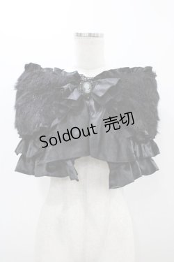画像1: MARBLE / 豪華カメオ付きクラシカルケープ  ブラック H-25-12-02-1055-GO-JA-KB-ZH