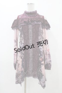 画像1: Ozz oneste / レースフリルオフショルチュニック  ボルドー H-25-12-02-1056-OO-TO-KB-ZH