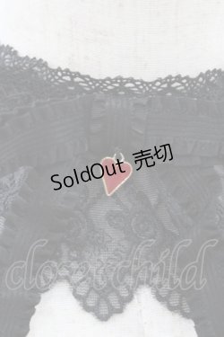 画像3: ATELIER PIERROT / ハートチャームレースチョーカー  黒×赤 H-25-12-02-1007-EL-AC-KB-ZH