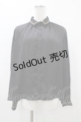 EXCENTRIQUE / ボウ付きサテンブラウス  ブラック H-25-12-02-1060-EL-BL-KB-ZH