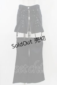 PEACE NOW / レッグカバー付レースアップパンツ  黒 H-25-12-02-1015-PU-PA-KB-ZH