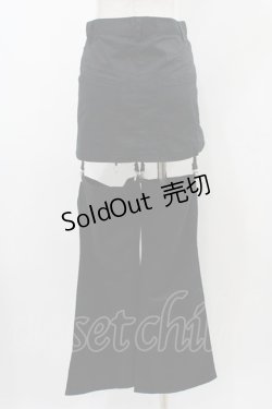 画像2: PEACE NOW / レッグカバー付レースアップパンツ  黒 H-25-12-02-1015-PU-PA-KB-ZH