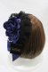 画像2: ATELIER PIERROT / 薔薇レースカチューシャ  黒×青薔薇 H-25-12-02-1002-EL-AC-KB-ZH (2)