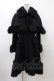 画像1: ATELIER PIERROT / ケープ付きファーコート  ブラック H-25-12-02-1017-EL-CO-KB-ZH (1)