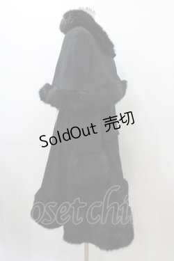 画像3: ATELIER PIERROT / ケープ付きファーコート  ブラック H-25-12-02-1017-EL-CO-KB-ZH