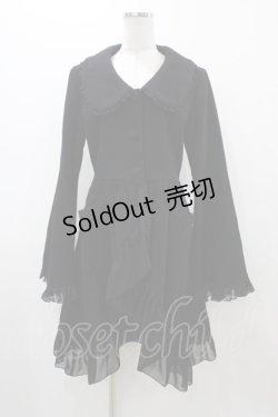 画像1: ATELIER PIERROT / 姫袖ロングコート  ブラック H-25-12-02-1018-EL-CO-KB-ZH