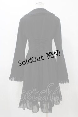 画像2: ATELIER PIERROT / 姫袖ロングコート  ブラック H-25-12-02-1018-EL-CO-KB-ZH