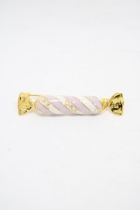 Q-pot. / ストライプキャンディーブローチ  ブルーベリー H-25-12-02-1003-QP-ZA-KB-ZH