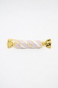 画像1: Q-pot. / ストライプキャンディーブローチ  ブルーベリー H-25-12-02-1003-QP-ZA-KB-ZH