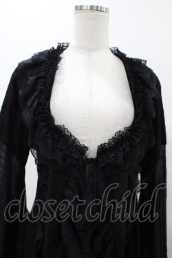 画像4: Qutie Frash / 後ろロングカーディガン  黒 H-25-12-02-1019-QU-TO-KB-ZH