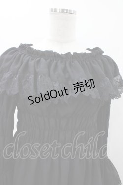 画像4: ATELIER PIERROT / ジュリエットブラウス  ブラック H-25-12-02-1021-EL-BL-KB-ZH