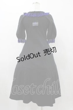 画像2: Moi-meme-Moitie / クロスアーチカトリーヌワンピース 9号 ブラック×ブルー H-25-12-02-1023-MO-OP-KB-ZT099