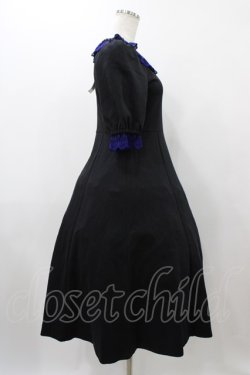 画像3: Moi-meme-Moitie / クロスアーチカトリーヌワンピース 9号 ブラック×ブルー H-25-12-02-1023-MO-OP-KB-ZH